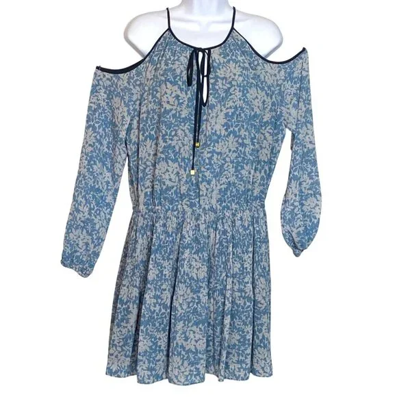 Michael Kors | Dresses | Michael Michael Kors Blue Floral Cold Shoulder Dress Womens L Lightweight Flowy | Poshmark Michael Kors | Dresses | Michael Michael Kors Blue Floral Cold Shoulder Dress Womens L Lightweight Flowy | Poshmark